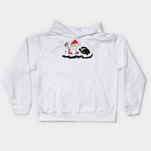 Santa Elf & Cat Kids Hoodie